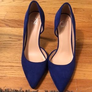 Blue high heels